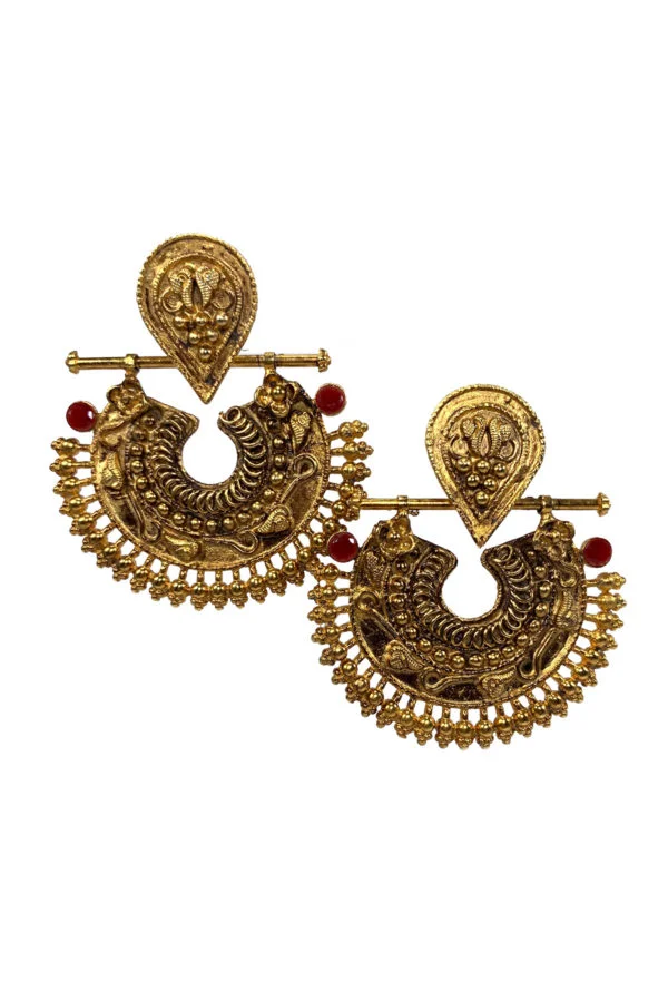 Mahnoor Artisan Gold Earrings - Swavo Collection